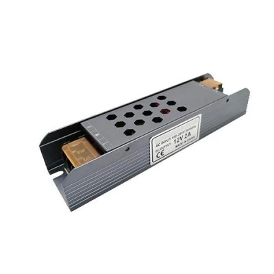 Τροφοδοτικό - led driver αλουμινίου SLIM PRO 24W 230VAC στα 12VDC για ταινίες & λάμπες LED μη στεγανό IP20 Τροφοδοτικό - led driver αλουμινίου SLIM PRO 24W 230VAC στα 12VDC για ταινίες & λάμπες LED μη στεγανό IP20
