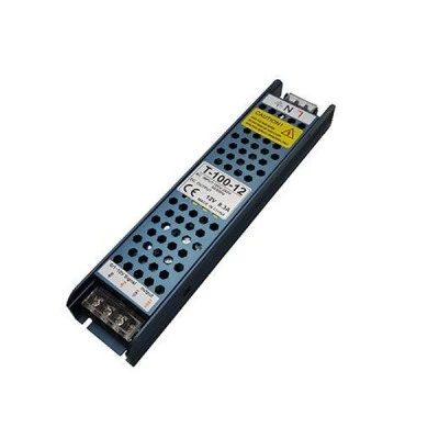 Τροφοδοτικό μεταλλικό SLIM από 230V σε 12V DC dimming (1-10V) 100W IP20 με διάσταση 230x50x30mm
