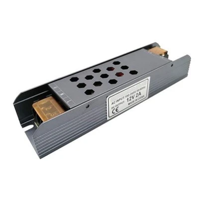 Τροφοδοτικό - LED DRIVER αλουμινίου SLIM 36W 230VAC στα 24VDC για ταινίες & λάμπες LED μη στεγανό IP20