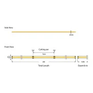 Ταινία LED COB MINI PRO μήκους 5m 10W 24V με ενδιάμεσο χρώμα φωτός 4000k & 320LED/M IP44 στεγανή