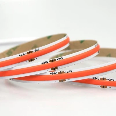 Ταινία LED COB PRO 5m 12W 24V με κόκκινο χρώμα φωτός 480led/m IP44 στεγανή με πλάτος 8mm