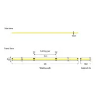 Ταινία LED COB PRO 5m 12W 24V με μπλε χρώμα φωτός  480 led/m στεγανή  IP44 με πλάτος 8mm