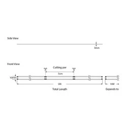 Ταινία LED COB PRΟ 5m 16W 24 με δυνατότητα εναλλαγής χρωμάτων RGB+3000k+6000k & 700LED/M IP44