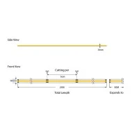Ταινία LED COB PRO 25m 6W 48V 4000k με ενδιάμεσο χρώμα φωτός 570lm 480led/m IP44 στεγανή