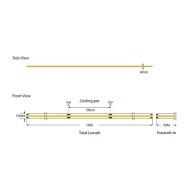 Ταινία LED COB PRO 10m 8W 220V με θερμό χρώμα φωτός 3000k 360LED/m IP65 κατάλληλη για εξωτερικό χώρο