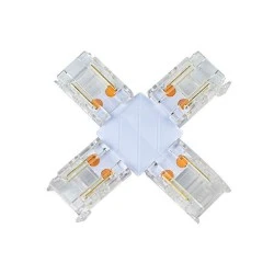 Ενωτικός σταυρός για cob Led ταινία 10mm με τάση τροφοδοσίας  0-36V με διάσταση 44x44x5mm