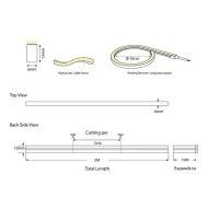 Φωτοσωλήνας ΝΕΟΝ LIGHT LED PRO με μήκος 5m 8W 24V με ενδιάμεσο χρώμα φωτός 4000k IP44 