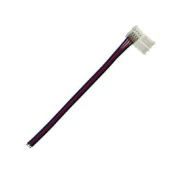 Καλώδιο τροφοδοσίας με τάση 0-24V για led ταινία smd rgb 10mm με διάσταση 170x12x5mm