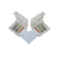 Ενωτική γωνία με τροφοδοσία 0-24V για led ταινία smd rgb 10mm