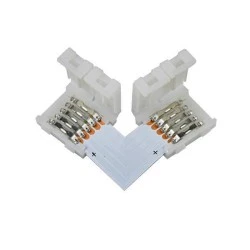 Ενωτική γωνία με τροφοδοσία 0-24V για led ταινία smd rgb 10mm