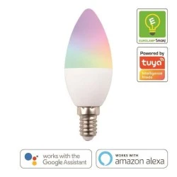 Λάμπα LED SMART WiFi κεράκι Ε14 RGBW εναλλαγής χρωμάτων + λευκό 220-240V 470lm