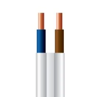 Καλώδιο ρεύματος με διατομή 3x1.5mm² NYIFY  μονόκλωνο πλακέ σε λευκό χρώμα 
