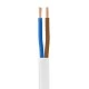 Καλώδιο ρεύματος εύκαμπτο 2x1mm² NYMHY λευκό στρογγυλό πολύκλωνο (H05VV-F 2x1 λευκό)