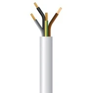 Καλώδιο ρεύματος εύκαμπτο 4x0,75mm² NYMHY στρογγυλό λευκό πολύκλωνο (H05VV-F 4G0,75 λευκό)