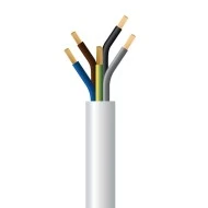 Καλώδιο ρεύματος εύκαμπτο 5x2.5mm² NYMHY λευκό στρογγυλό πολύκλωνο (Η05VV-F 5G2,5 λευκό)