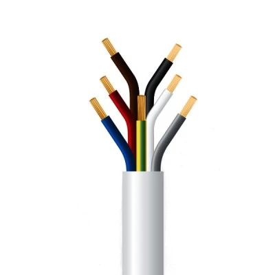 Καλώδιο ρεύματος εύκαμπτο 7x2.5mm² NYMHY λευκό στρογγυλό πολύκλωνο (G05VV-F 7G2.5 λευκό)
