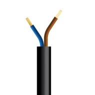 Καλώδιο ρεύματος εύκαμπτο 2x0.75mm²  H03VV-F μαύρο πολύκλωνο στρογγυλό 