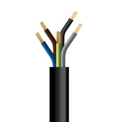 Καλώδιο ρεύματος εύκαμπτο 5x2,5mm² H05VV-F NYMHY μαύρο πολύκλωνο στρογγυλό 