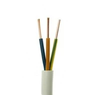 Καλώδιο ρεύματος 3x4mm² NYM A05VV-U  στρογγυλό σε λευκό χρώμα μονωμένο