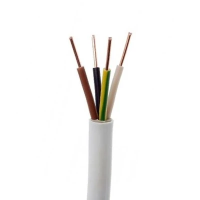Καλώδιο ρεύματος 4x2.5mm² NYM A05VV-U στρογγυλό λευκό μονωμένο