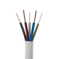 Καλώδιο ρεύματος 5x6mm² NYM A05VV-U λευκό στρογγυλό (H05VV-U 5G6 λευκό DRUM)