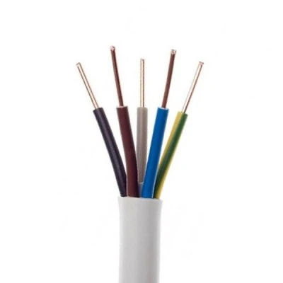 Καλώδιο ρεύματος 5x1.5mm² NYM A05VV-U  στρογγυλό λευκό μονωμένο