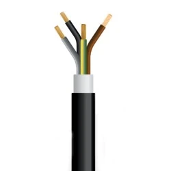 Καλώδιο ρεύματος μαύρο 4x16mm² J1VV-R NYY μονωμένο εξωτερικών εγκαταστάσεων (J1VV-U 4G16 μαύρο)