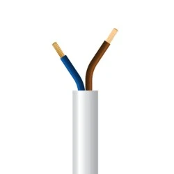 Καλώδιο εύκαμπτο ρεύματος 3x2.5mm² H05VV-F σε λευκό χρώμα 