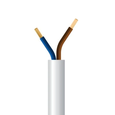 Καλώδιο εύκαμπτο ρεύματος 3x1.5mm² Η05VV-F σε λευκό χρώμα