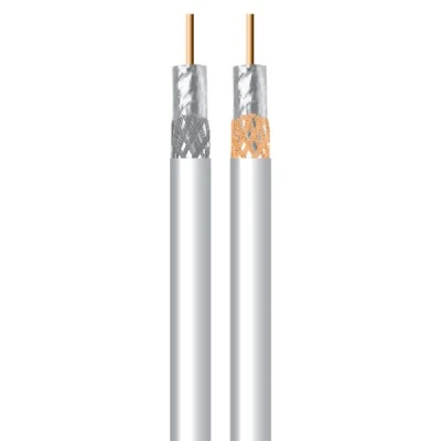 Καλώδιο TV δορυφορικό RG 6U CCA με διατομή 1.0x128x1.012 σε λευκό χρώμα Καλώδιο TV δορυφορικό RG 6U CCA με διατομή 1.0x128x1.012 σε λευκό χρώμα