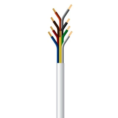 Καλώδιο συναγερμού διατομή 8x0,22mm² 24AWG με επικασσιτερωμένο χαλκό λευκό χρώμα