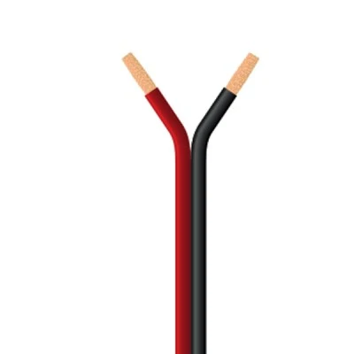 Καλώδιο ηχείων με διατομή 2x1mm² 20AWG σε μαύρο -κόκκινο χρώμα