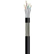 Καλώδιο DATA FTP (PET) ανθυγρό cat-5e cu με διατομή 4x2x24AWG μαύρο χρώμα 