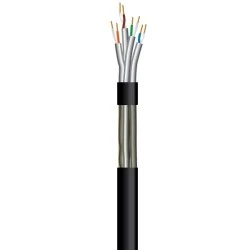 Καλώδιο ανθυγρό DATA SFTP CAT-7e CU με διατομή 4x2x24AWG σε μαύρο χρώμα
