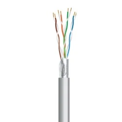Καλώδιο DATA FTP CAT-6e με διατομή 4x2x0.574mm² 23AGW CCA με σε γκρι χρώμα