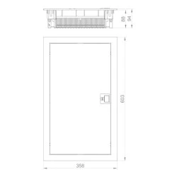 Πίνακας χωνευτός τοίχου/γυψοσανίδας msf 3x12 θέσεις IP30 με διάσταση 358x603x94mm λευκός