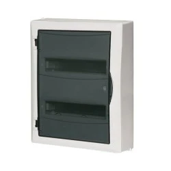 Πίνακας ηλεκτρολογικών εγκαταστάσεων economic 2x12 θέσεις IP40 (pe+n) με διάσταση 360x434x105mm λευκό χρώμα