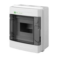Πίνακας εξωτερικός LUX 1x6 θέσεων IP65 pe+n με διάσταση 185x215x113mm σε γκρι χρώμα