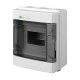 Πίνακας εξωτερικός LUX 1x6 θέσεων IP65 pe+n με διάσταση 185x215x113mm σε γκρι χρώμα