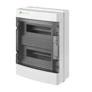Πίνακας επίτοιχος LUX 2x12 θέσεων κατάλληλος για εξωτερικό χώρο IP65 pe+n με διάσταση 304x408x149mm γκρι χρώμα