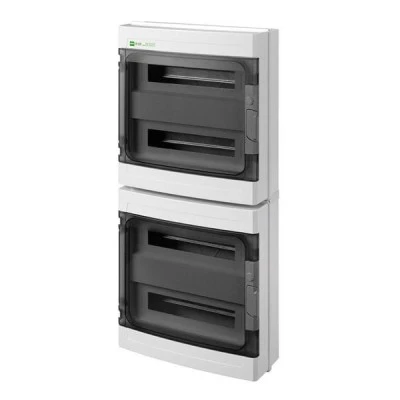 Πίνακας εξωτερικός LUX 4x18 (2x2x36) IP65 στεγανός με διάσταση 303x642x118mm γκρι χρώμα