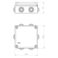 Μπουάτ εξωτερικό με διάσταση 133x133x64mm με πλαστική βίδα IP55 στεγανό σε λευκό χρώμα