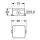 Μπουάτ εξωτερικό με διάσταση 75x75x39mm στεγανό  IP55 σε γκρι χρώμα