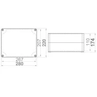 Κυτίο εξωτερικό βιομηχανικό 280x220x127mm στεγανό κατάλληλο για εξωτερικό χώρο IP65