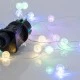 Κουρτίνα 140 mini led  με κρακελέ μπάλες 1,3cm με ασημί καλώδιο χαλκού με 4 αποχρώσεις φωτός led 150x100cm IP44