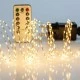 300 λαμπάκια ΜΙΝΙ LED 3,6W με θερμό φως & τηλεχειριστήριο προέκταση παροχής 300cm με καλώδιο μπρονζέ χαλκού IP44