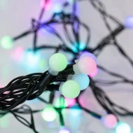 40 LED λαμπάκια 4,5V με μετασχηματιστή & πράσινο καλώδιο RGB χρώμα φωτός  προέκταση παροχής 300cm IP44 μήκος 390cm