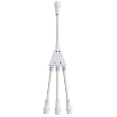 Connector καουτσούκ 1 σε 3, 10cm μήκος κάθε κονέκτορα IP65 σε λευκό χρώμα Connector καουτσούκ 1 σε 3, 10cm μήκος κάθε κονέκτορα IP65 σε λευκό χρώμα
