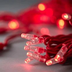 96 LED λαμπάκια 6,9W 24V με κόκκινο χρώμα φωτός & κόκκινο καλώδιο IP65 κατάλληλα για εξωτερικό χώρο με μήκος 970cm