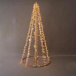 Χριστουγεννιάτικο δέντρο 3D με φύλλα και θερμά λευκά led 180x90x90cm IP65 Χριστουγεννιάτικο δέντρο 3D με φύλλα και θερμά λευκά led 180x90x90cm IP65